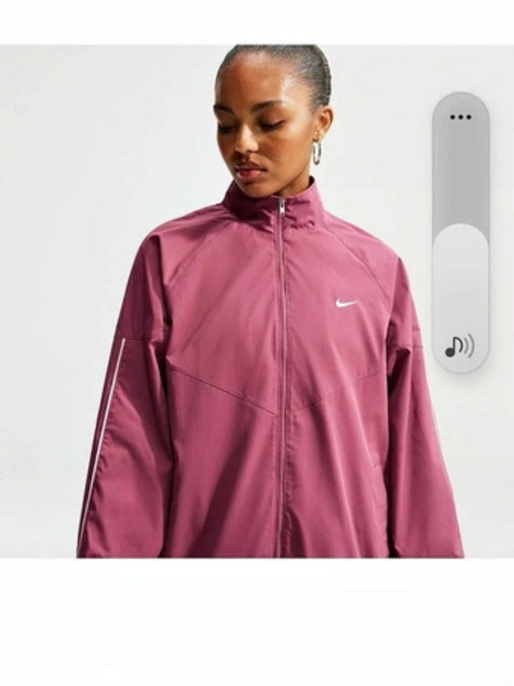 Nike Sportswear Woven Swoosh Logo Jacket Pink
